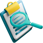 Documento con lupa que representa la transparencia total en pagos y comisiones de gestión de alquileres vacacionales en Mallorca